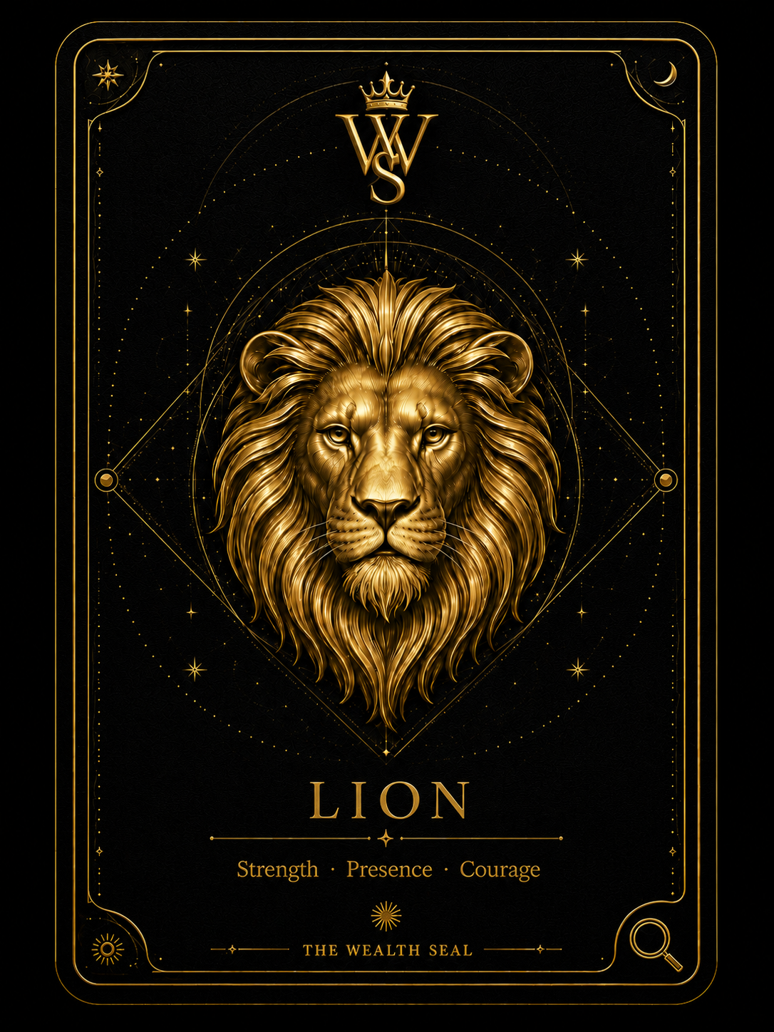 The Wealth Seal Lion card