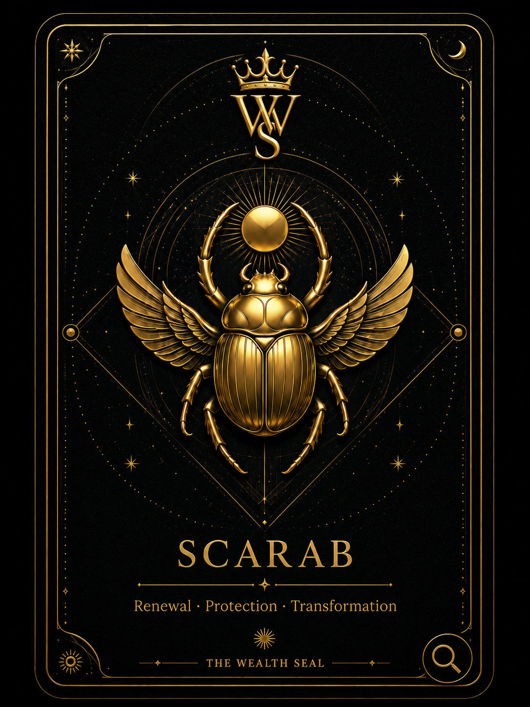 The Wealth Seal Scarab card